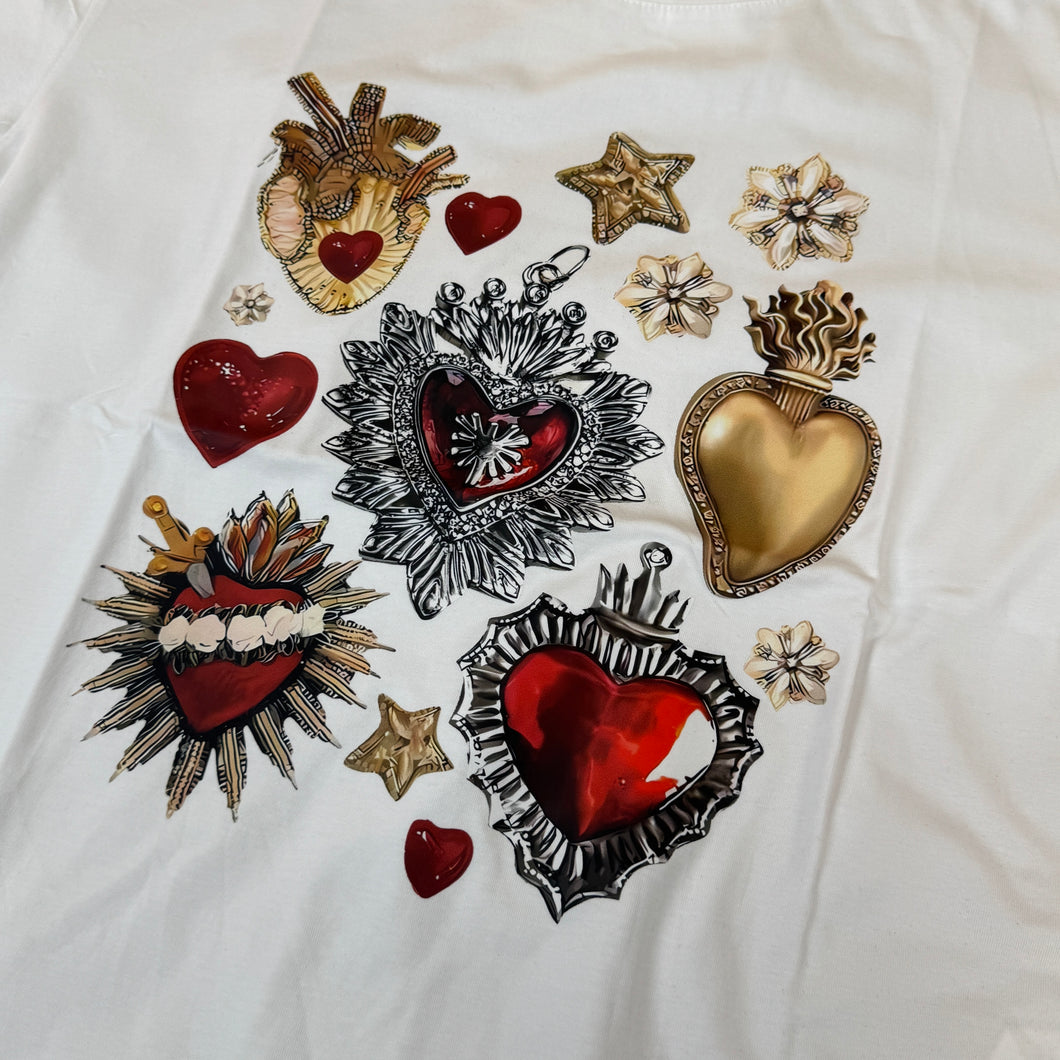 T Shirt Over Cuore Ex Voto