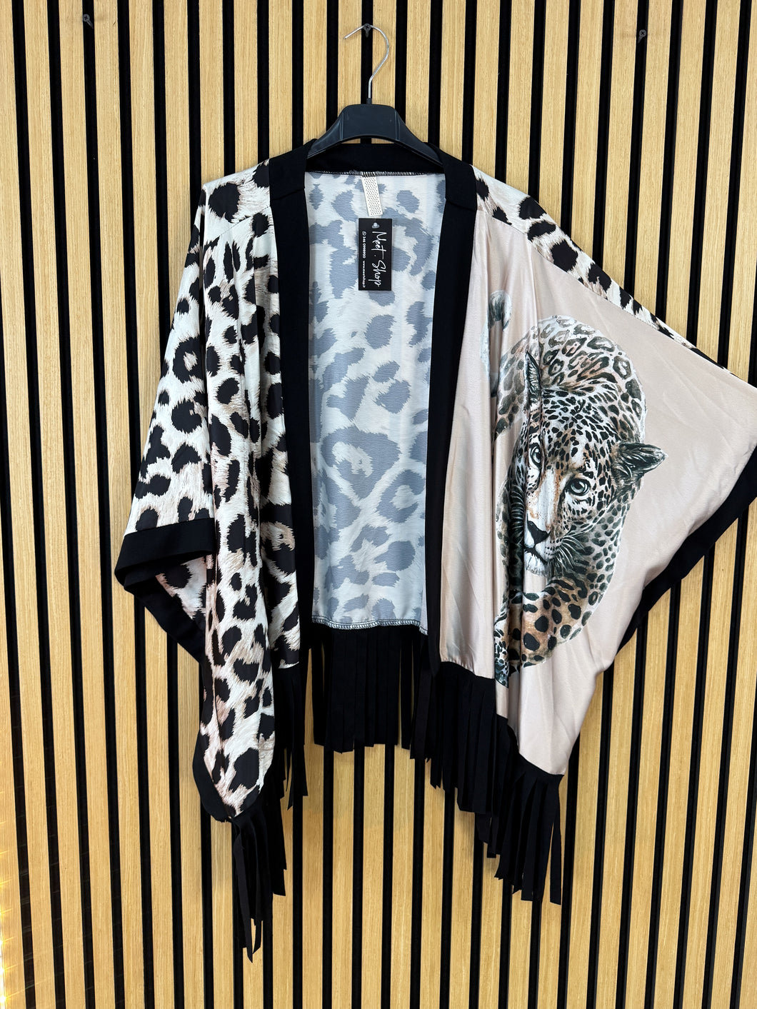 Giacca Poncho Leopard