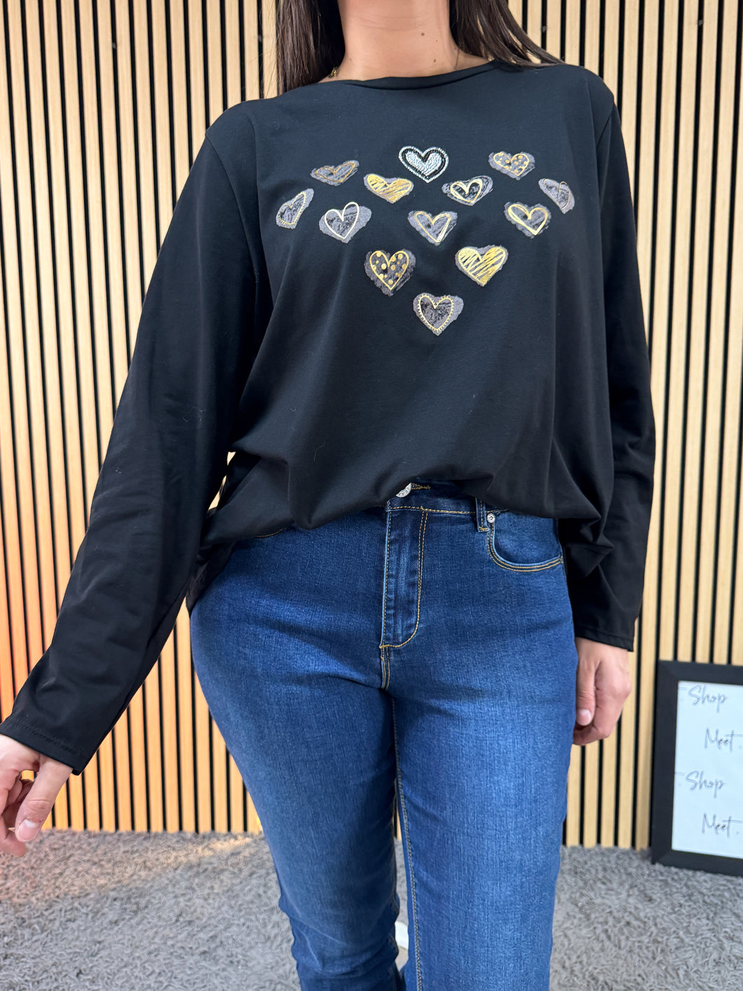 Maglia Over Cuoricini